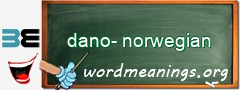 WordMeaning blackboard for dano-norwegian